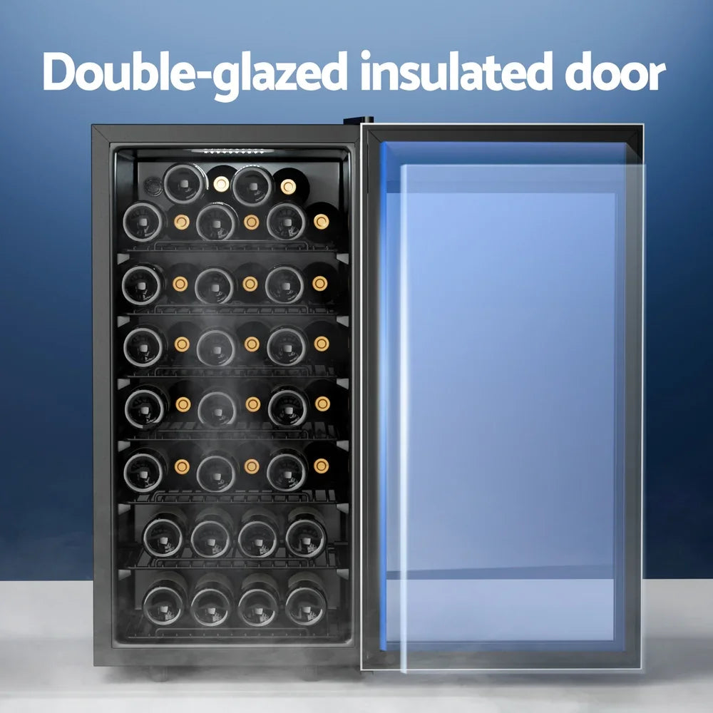 Devanti 42 Bottle Wine Fridge - Black