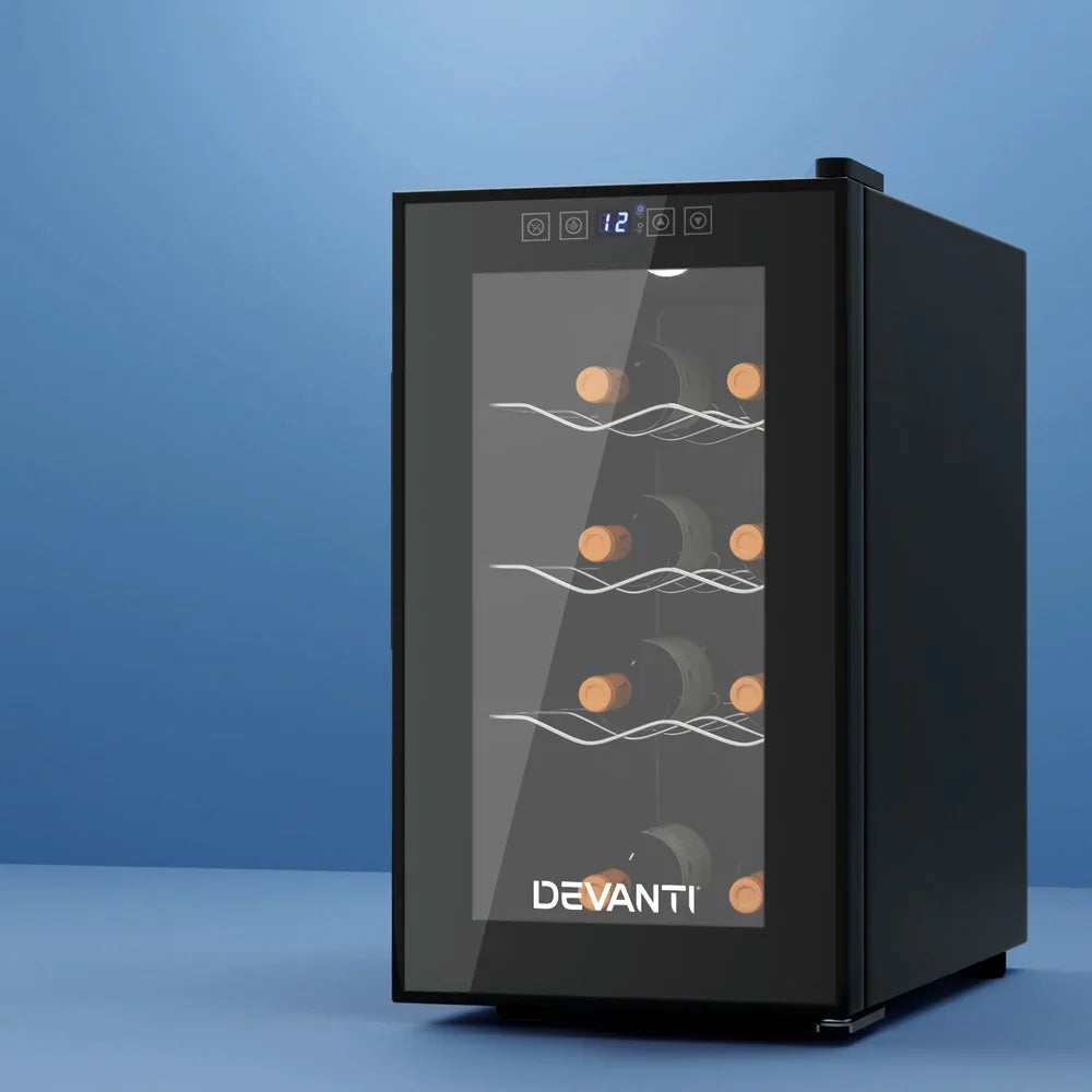 Devanti 8 Bottle Wine Fridge - Black