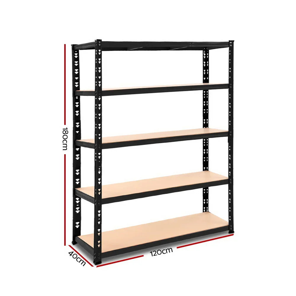 Giantz 1.8M Garage Shelving Warehouse Pallet Racking Storage Shelve Black - Flea Market