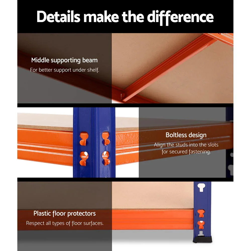 Giantz 2.4Mx1.8M Garage Shelving Warehouse Pallet Racking Storage Blue - Flea Market