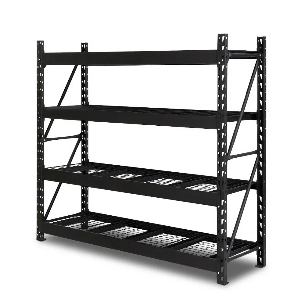 Giantz 2Mx2M Garage Shelving Warehouse Pallet Racking Storage Shelve Black - Flea Market