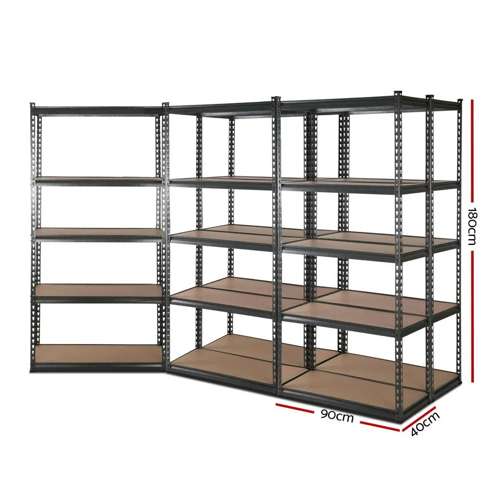 Giantz 5x1.8M Garage Shelving Warehouse Pallet Racking Storage Charcoal - Flea Market