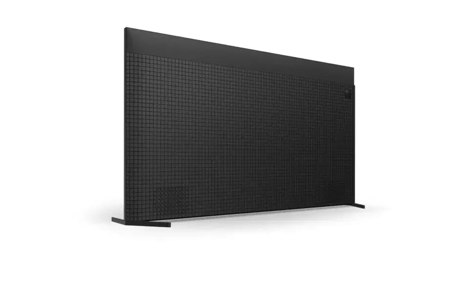 Back view of a flat screen TV with black grid design, featured on Flea Market bargain store.