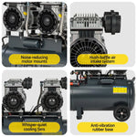 Giantz 50L Air Compressor Quiet 3.0HP Oil-Free 200L/Min Portable