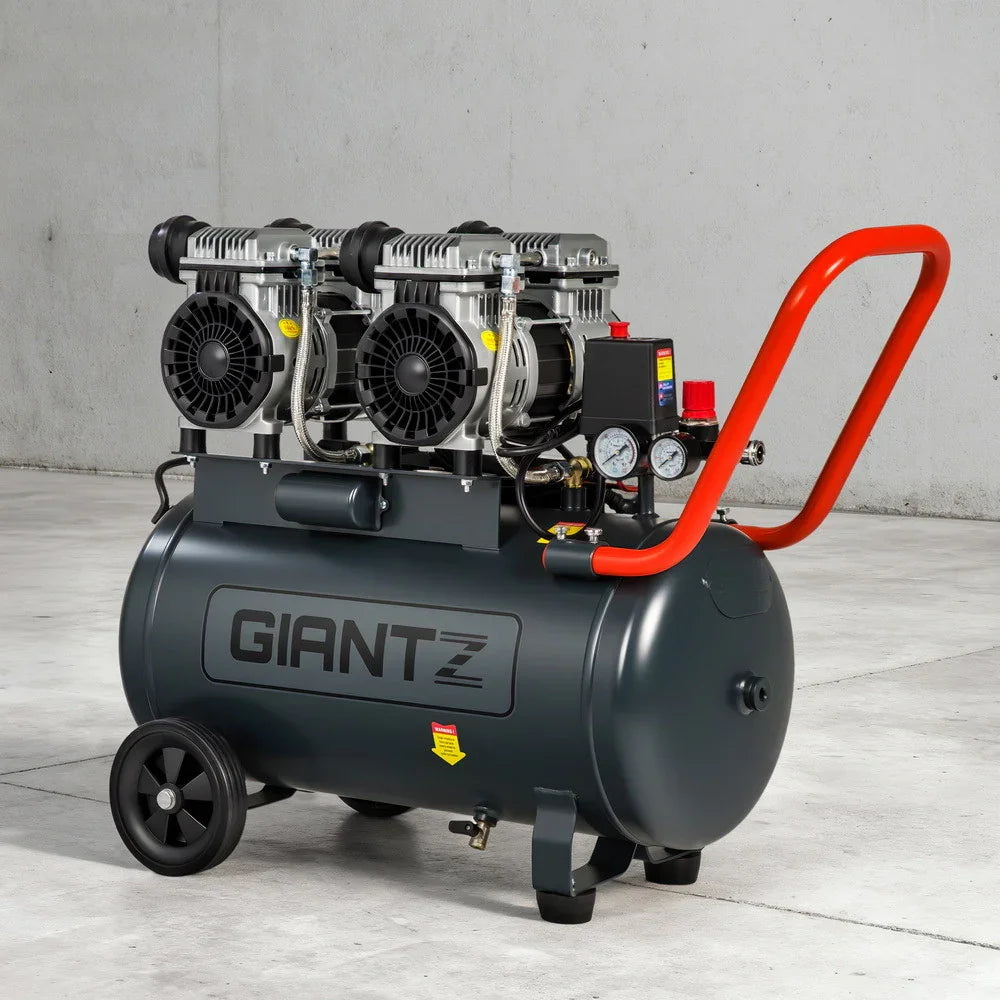Giantz 50L Air Compressor Quiet 3.0HP Oil-Free 200L/Min Portable