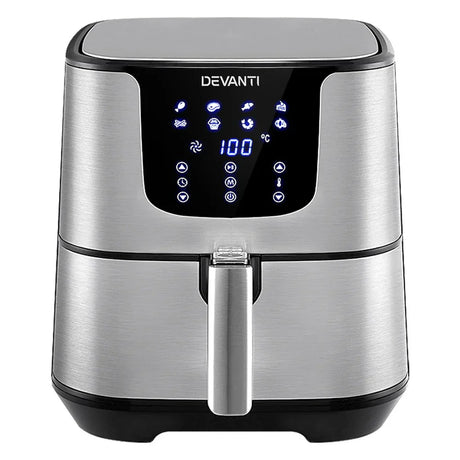 Devanti Air Fryer 7L LCD Fryers Stainless Steel - Flea Market