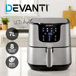 Devanti Air Fryer 7L LCD Fryers Stainless Steel - Flea Market