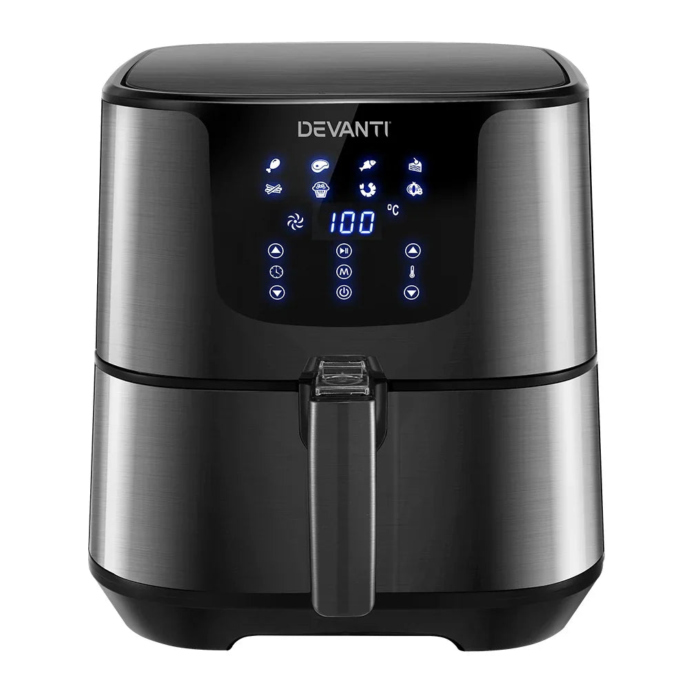 Devanti Air Fryer 7L LCD Fryers Black - Flea Market