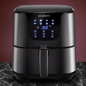 Devanti Air Fryer 7L LCD Fryers Black - Flea Market