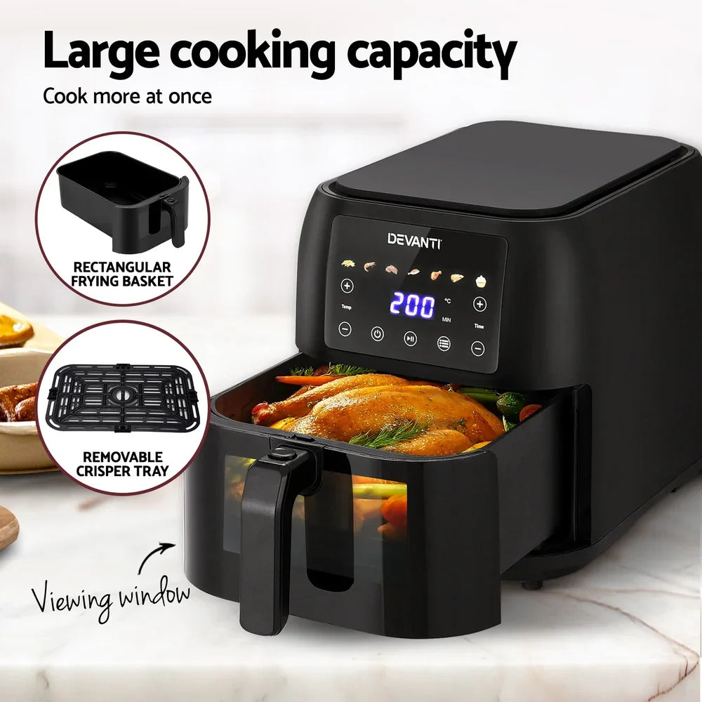 Devanti Air Fryer 8L LCD Fryers - Flea Market
