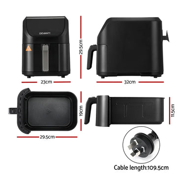 Devanti Air Fryer 5L W/ LCD Touch 1500W - Flea Market