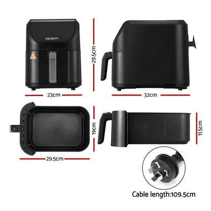 Devanti Air Fryer 5L W/ LCD Touch 1500W - Flea Market