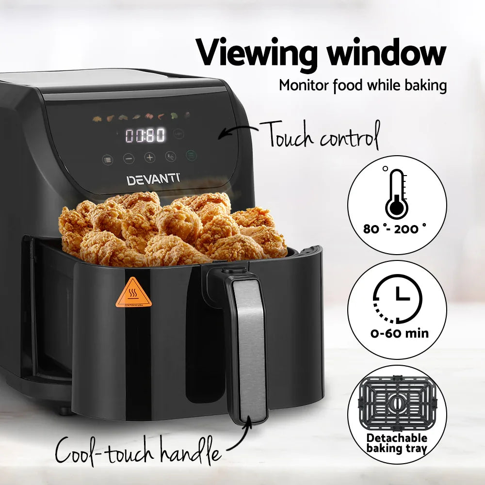 Devanti Air Fryer 5L W/ LCD Touch 1500W - Flea Market