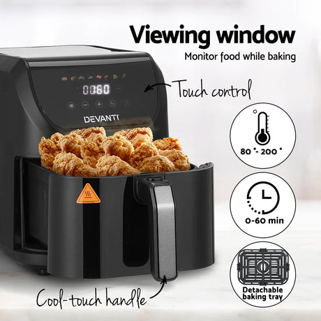 Devanti Air Fryer 5L W/ LCD Touch 1500W - Flea Market