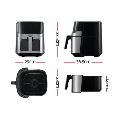 Devanti Air Fryer 6.5L LCD Fryers Clear Window - Flea Market