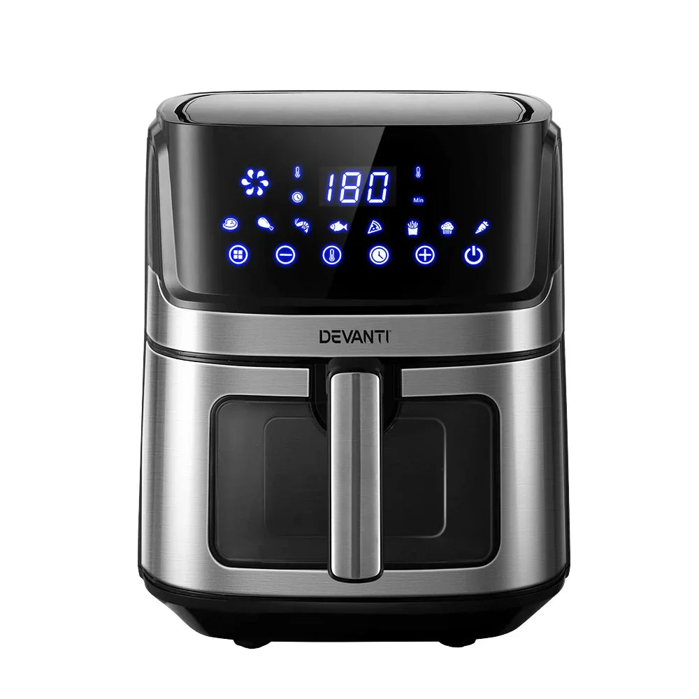 Devanti Air Fryer 6.5L LCD Fryers Clear Window - Flea Market