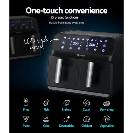 Devanti Air Fryer 8L Dual Zone Fryers - Flea Market