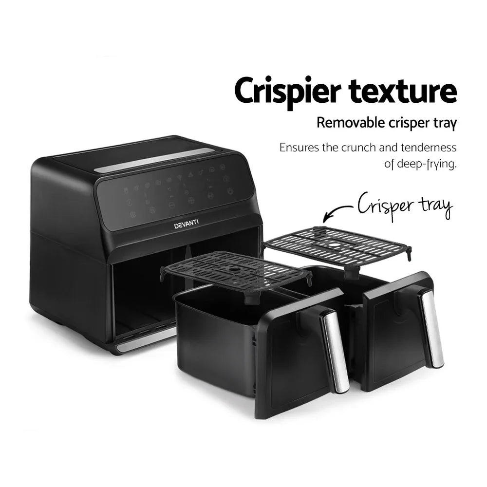 Devanti Air Fryer 8L Dual Zone Fryers - Flea Market
