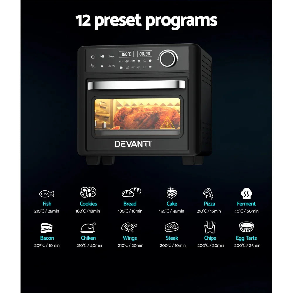 Devanti Air Fryer 15L LCD Fryers Oven - Flea Market