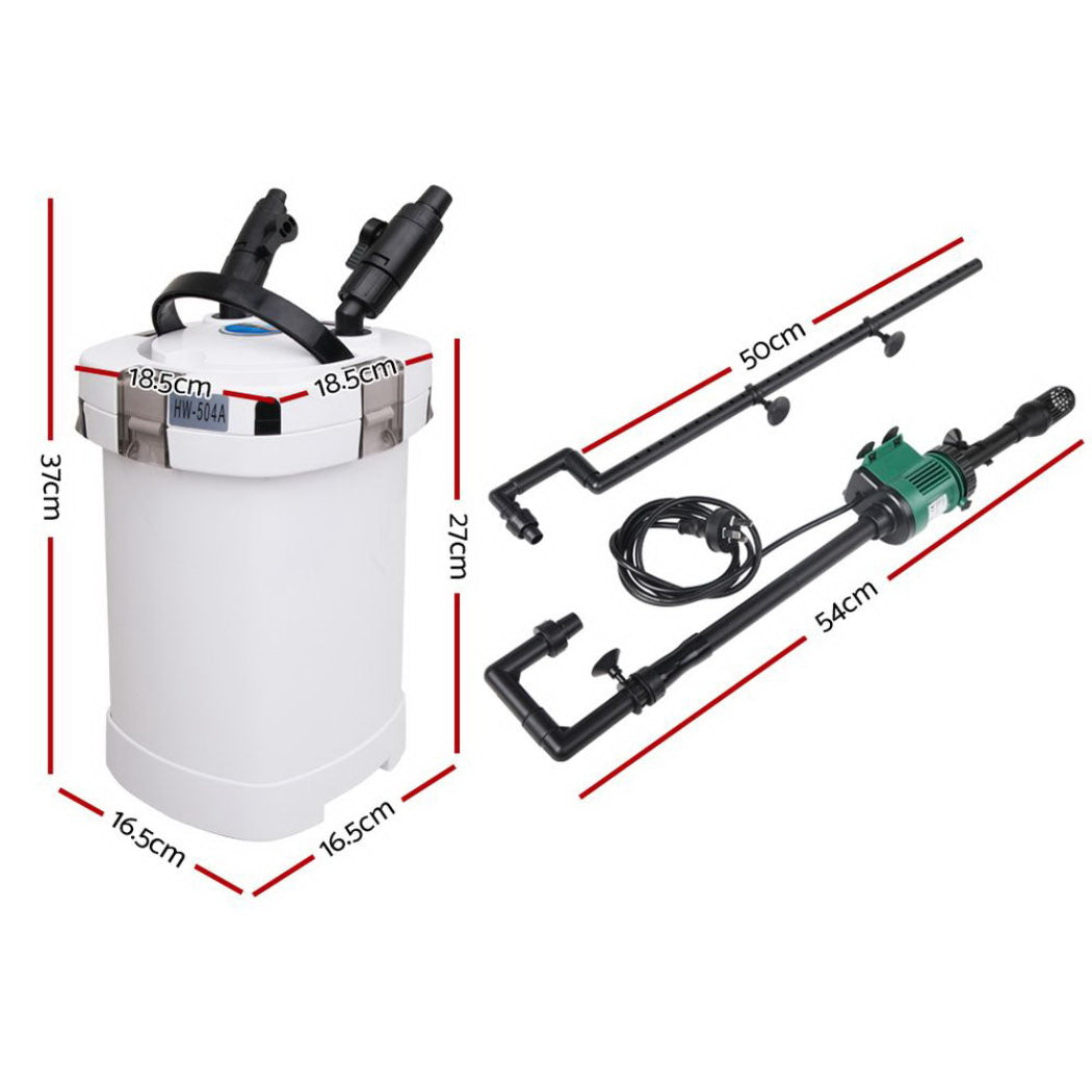 Aquarium Filter 1250L/H External Canister 4-Stage Water Pump - Giantz