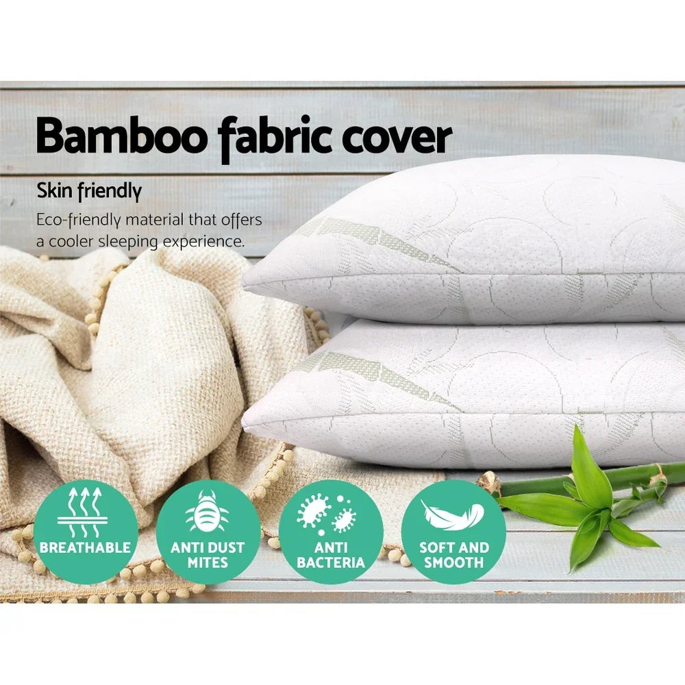 Giselle Bedding Memory Foam Pillow Bamboo Twin Pack - Flea Market