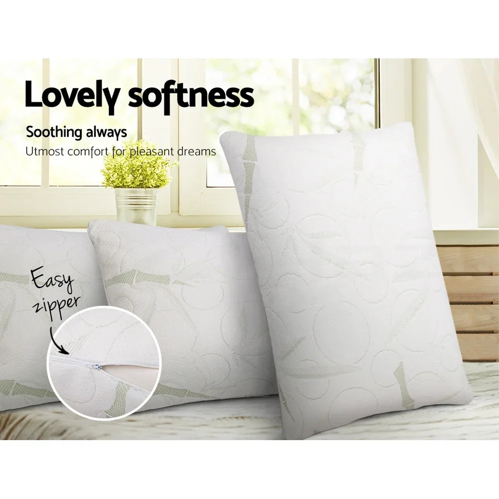 Giselle Bedding Memory Foam Pillow Bamboo Twin Pack - Flea Market