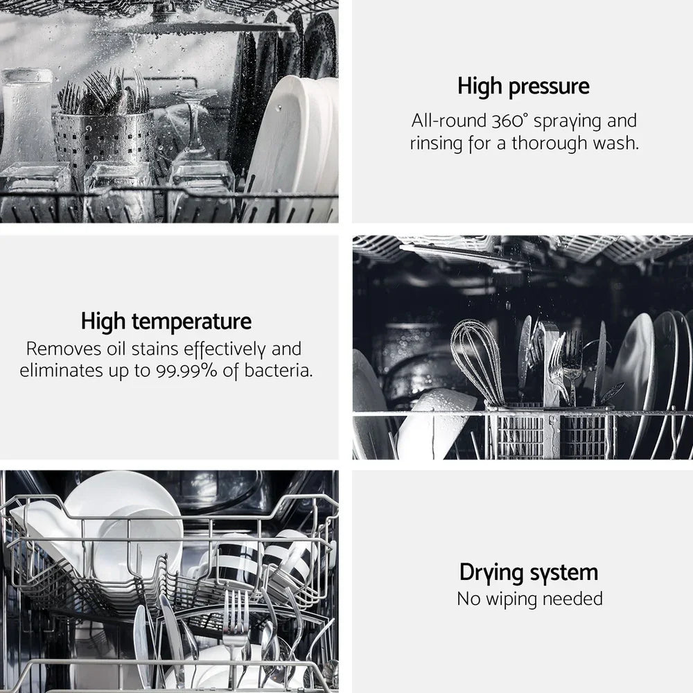 Devanti 10 Place Freestanding Dishwasher - Black