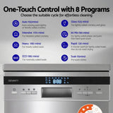 Devanti 10 Place Freestanding Dishwasher - Silver