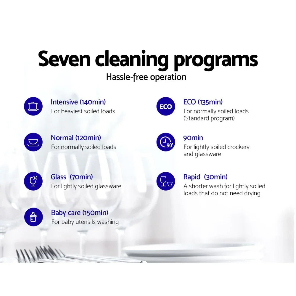 Devanti 6 Place Benchtop Dishwasher - Black