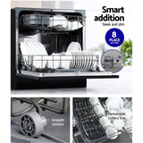 Devanti 8 Place Benchtop Dishwasher - Black