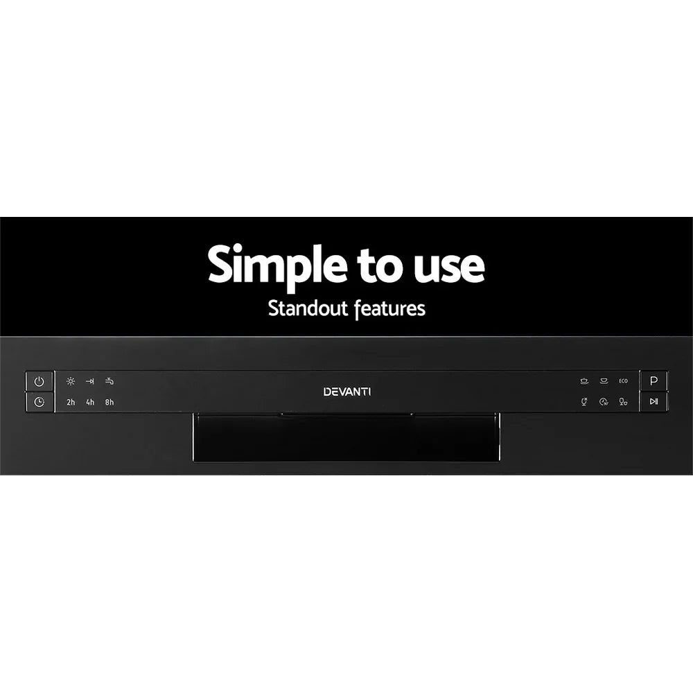 Devanti 8 Place Benchtop Dishwasher - Black