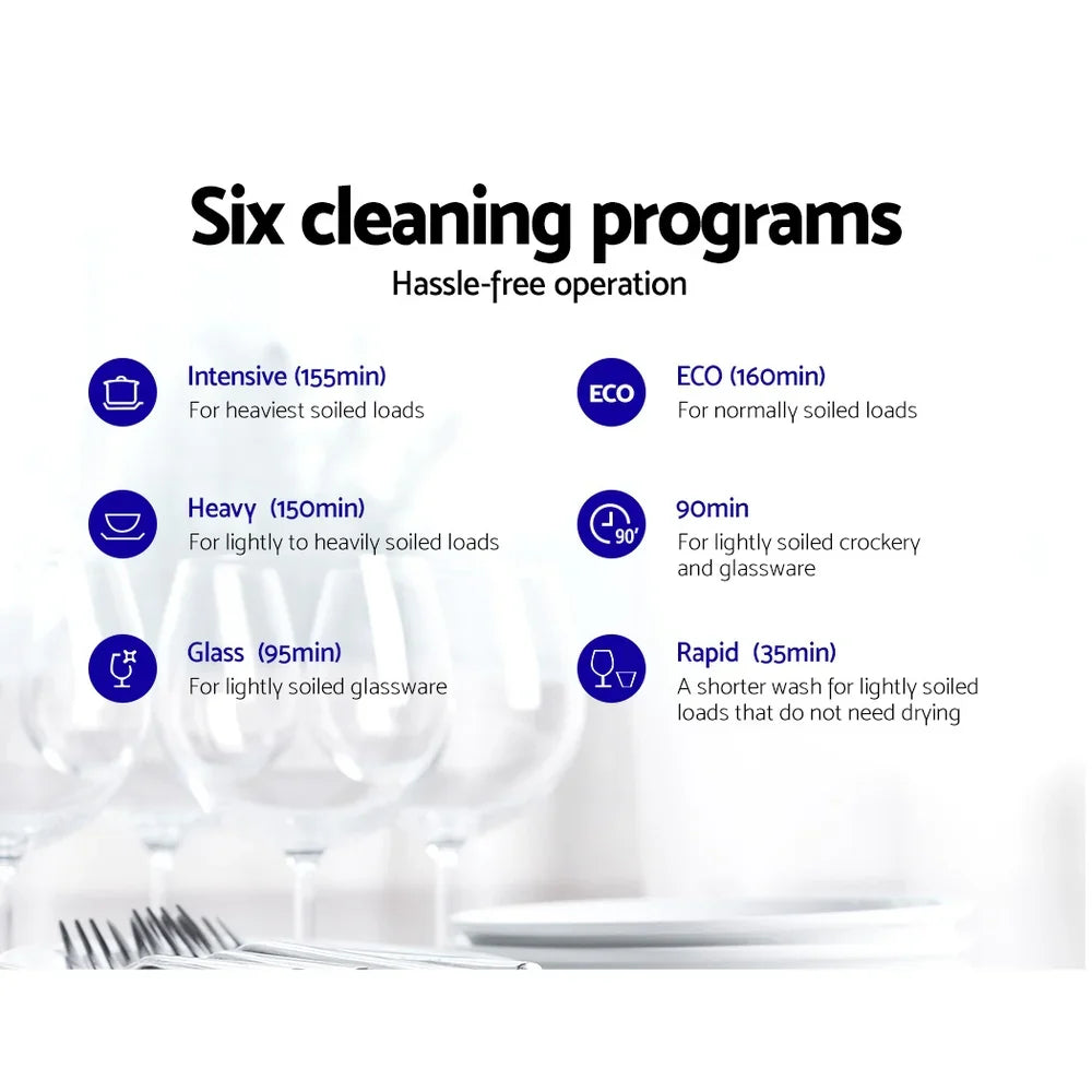 Devanti 8 Place Benchtop Dishwasher - Black