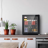 Devanti 46L Bar Fridge Glass Door - Black