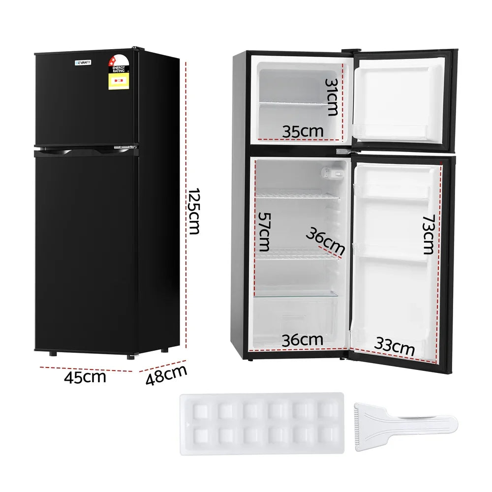 Devanti 122L Bar Fridge with Freezer - Black