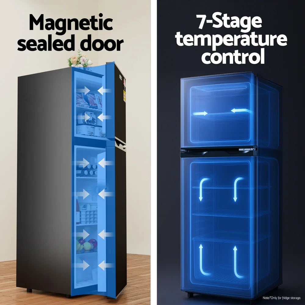 Devanti 122L Bar Fridge with Freezer - Black