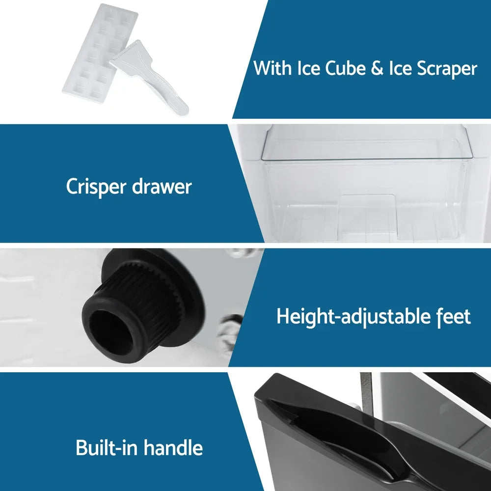 Devanti 122L Bar Fridge with Freezer - Black