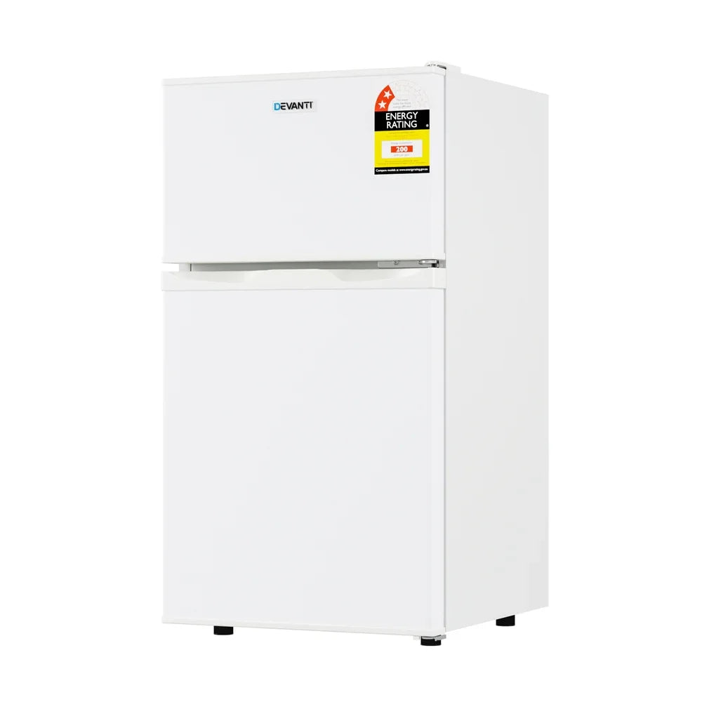 Devanti 85L Bar Fridge with Freezer - White
