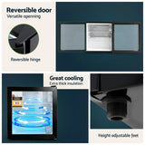 Devanti 40L Bar Fridge Glass Door - Black