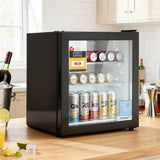 Devanti 40L Bar Fridge Glass Door - Black
