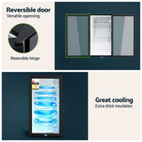 Devanti 78L Bar Fridge Glass Door - Black