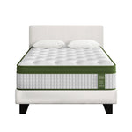 King Single Bed Frame & Hybrid Mattress Bundle White - Artiss Boucle