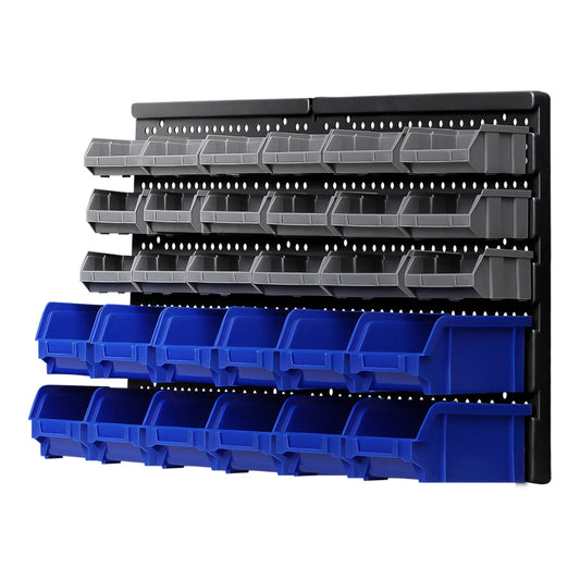 Giantz 30 Storage Bin Rack Wall Mounted - Flea Market