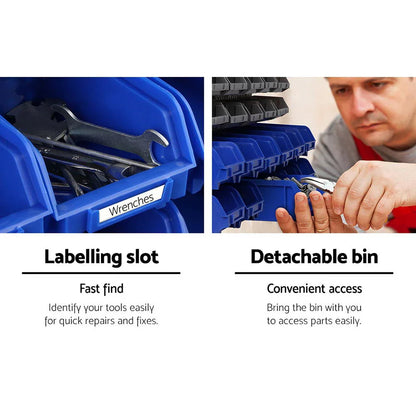 Giantz 30 Storage Bin Rack Wall Mounted - Flea Market
