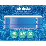 Diagram of 3-ply sturdy I-beam pool wall construction with UV, tear, and wear resistance
