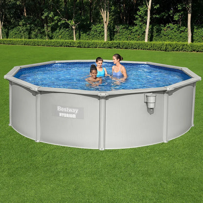 Bestway Swimming Pool 457cm Steel Frame Round Pool Complete Set with Filter & Ladder 17430L