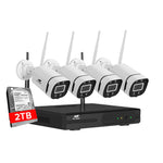 UL-tech Wireless CCTV System 8CH NVR 3MP 4 Square Cameras 2TB