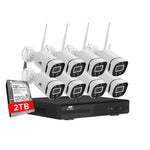 UL-tech Wireless CCTV System 8CH NVR 3MP 8 Square Cameras 2TB