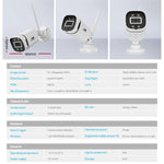 UL-tech Wireless CCTV System 8CH NVR 3MP 8 Square Cameras 2TB