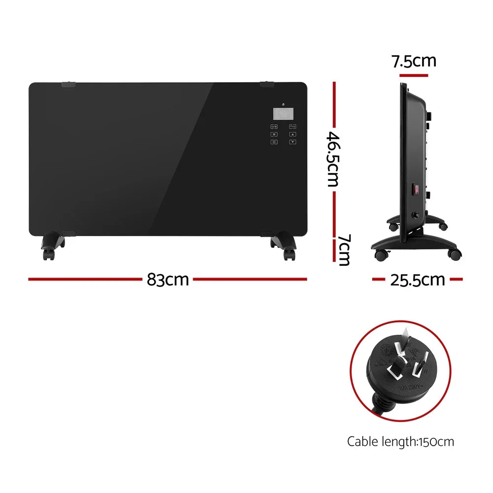 Devanti Electric Convection Heater Black 2000W - Flea Market