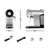 Devanti 20 Bar Coffee Machine Espresso Maker Cafe Barista Home
